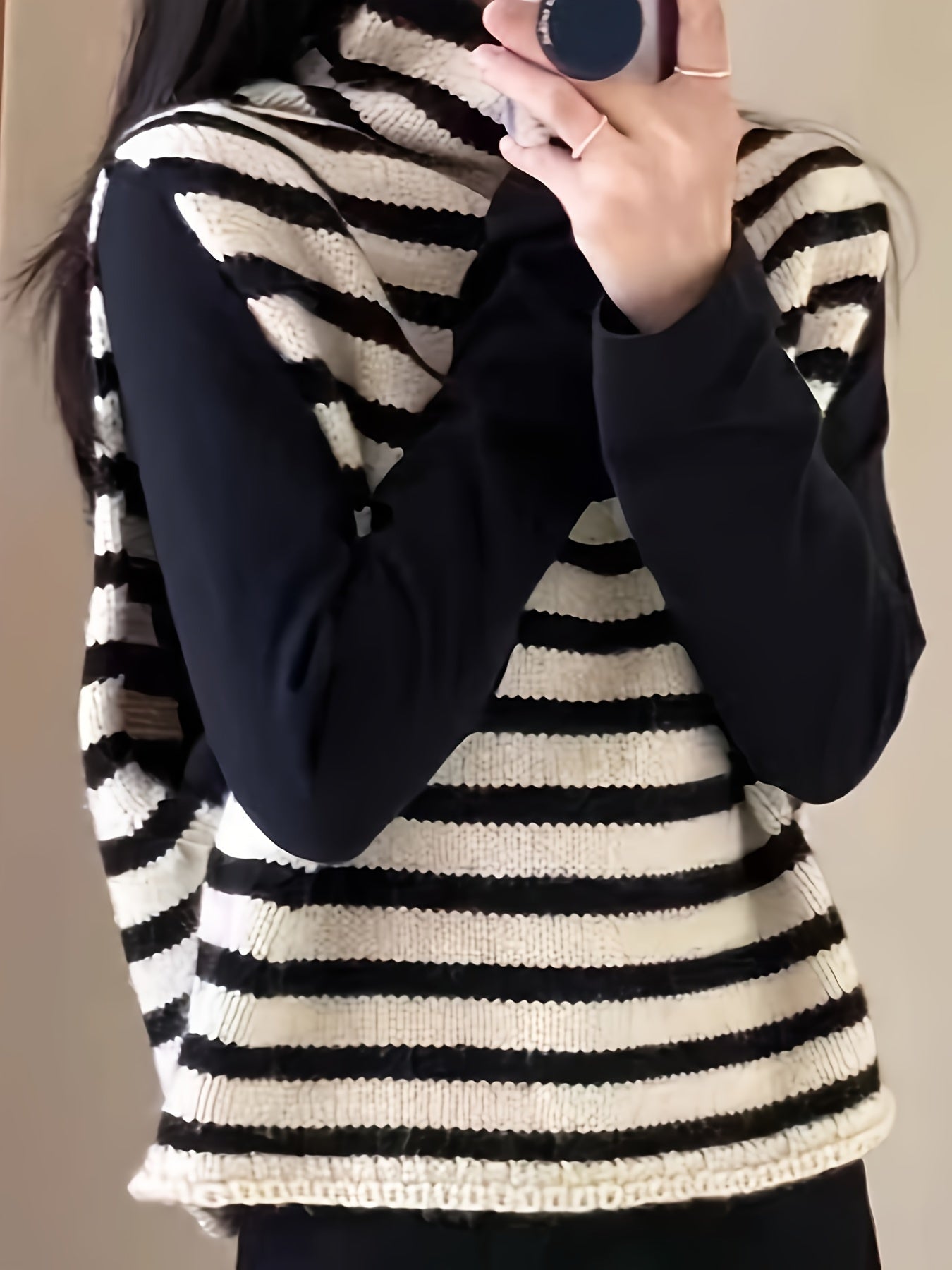 Striped Relaxed Knit Vest