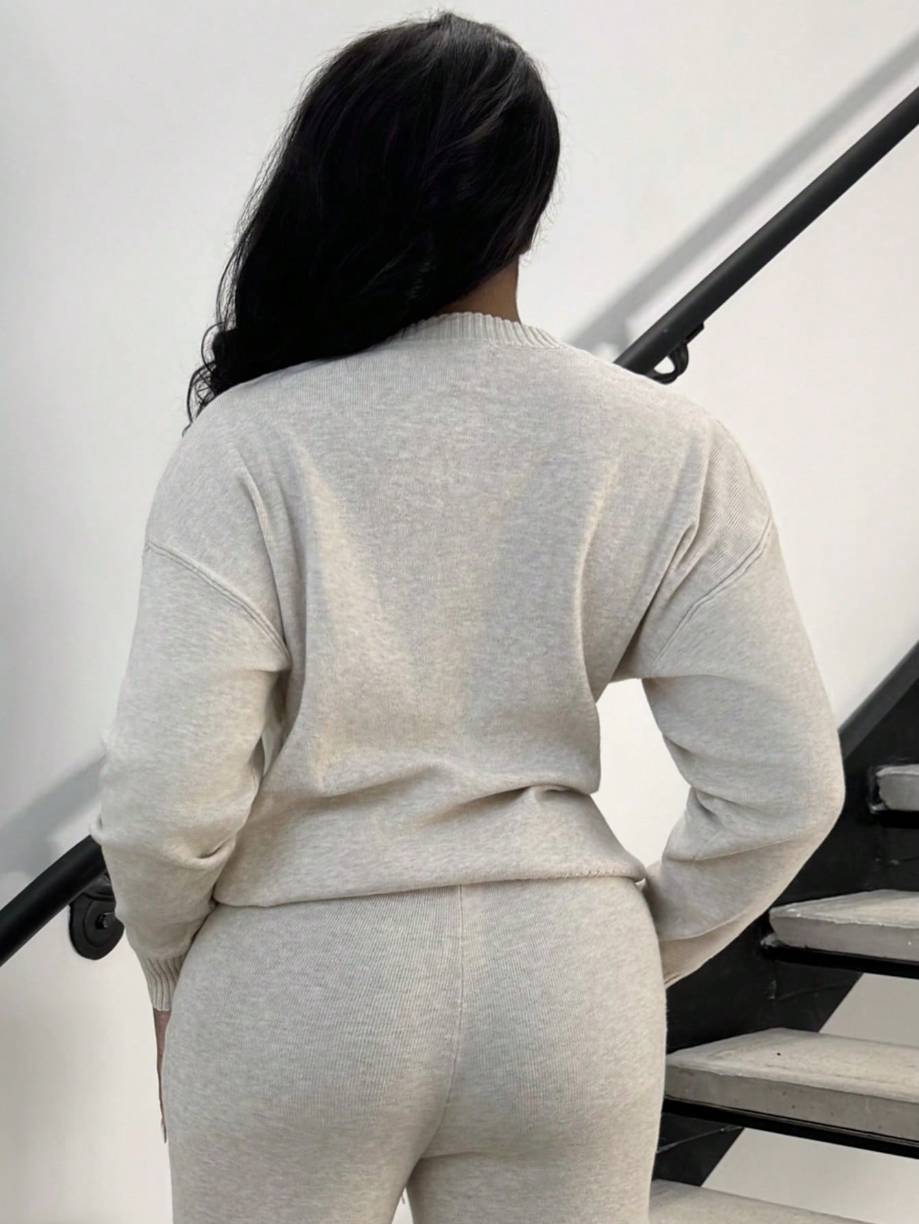Belted Pants Knit Outfit Set