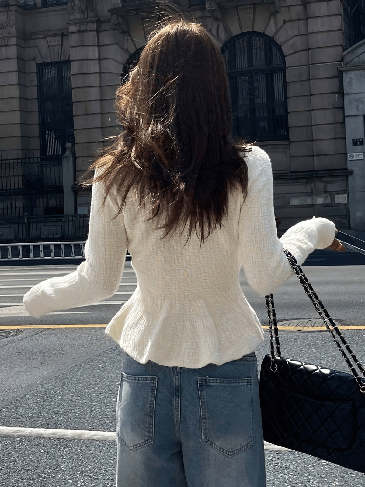 Pearl Button Peplum Cardigan
