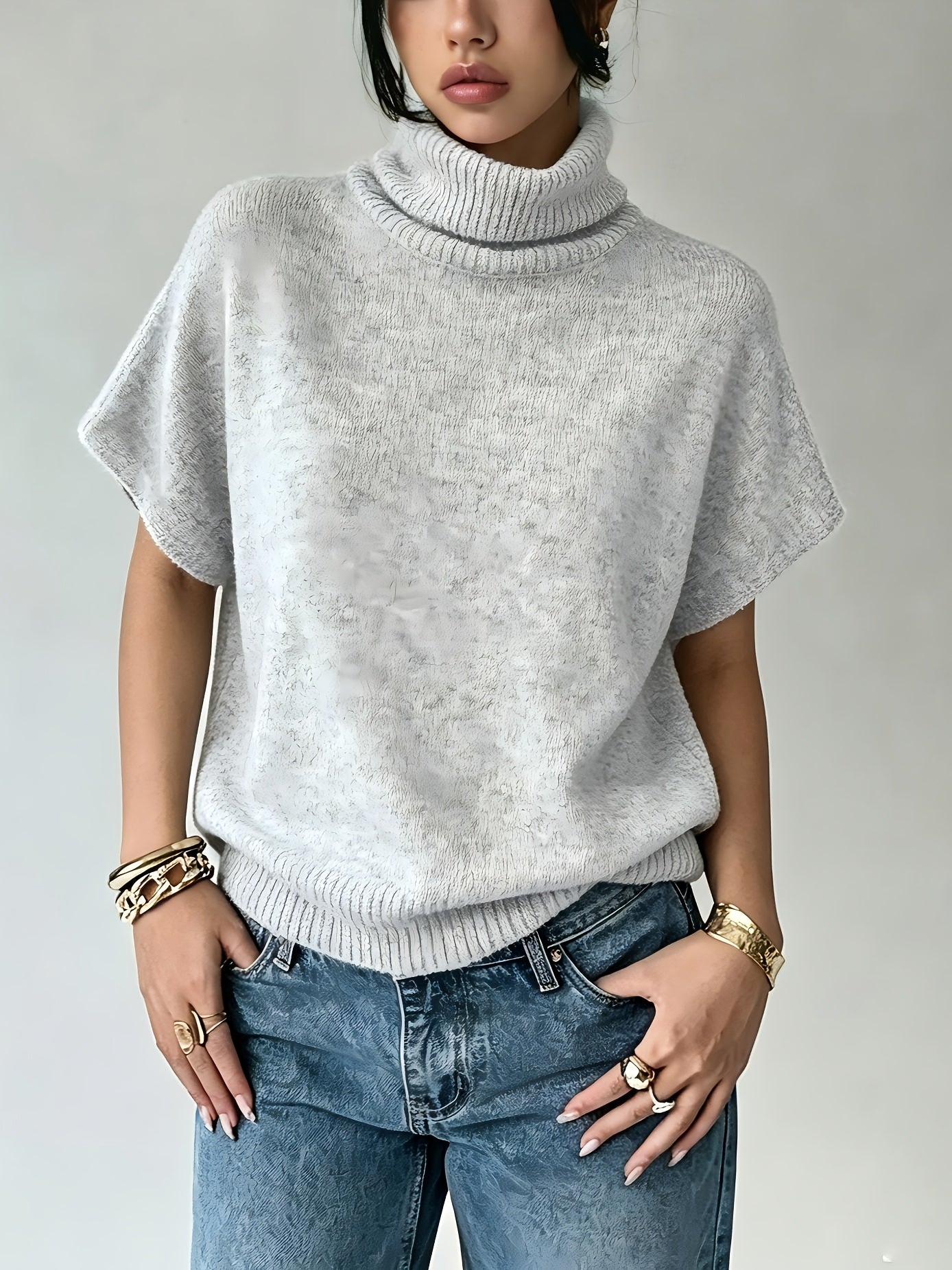 Drop Shoulder Relaxed Knit Vest