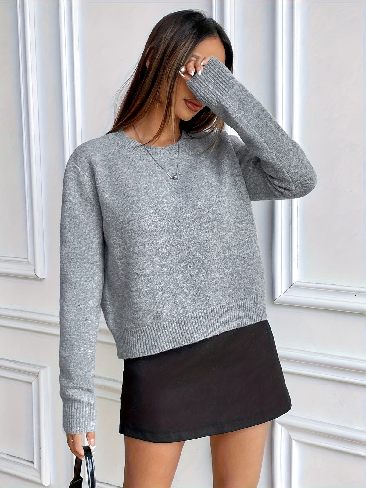 Classic Crew Neck Knit Sweater