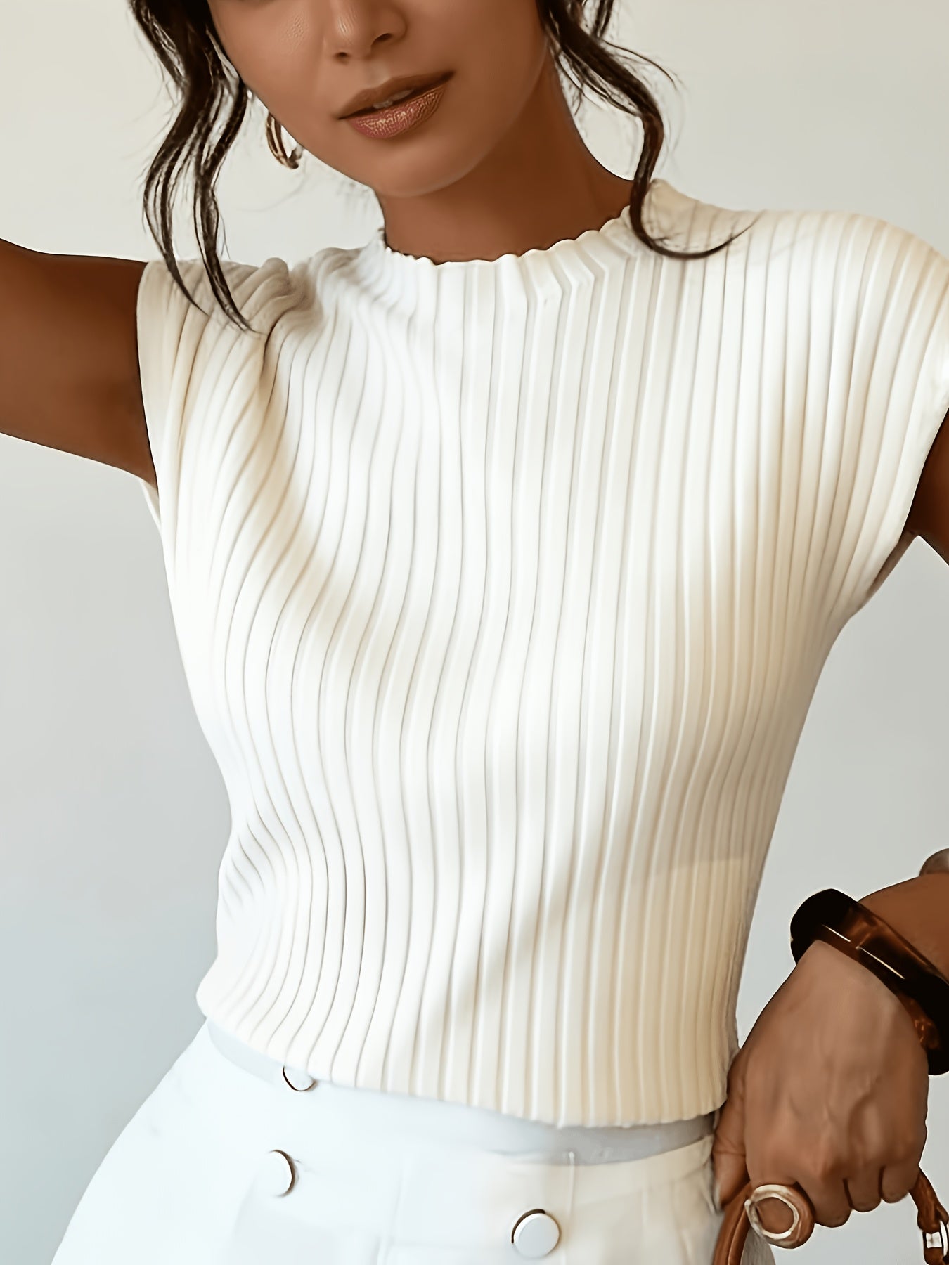 Cap Sleeve Knit Vest