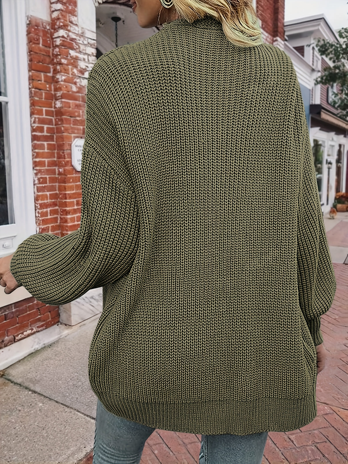 Chunky Knit Open Front Cardigan