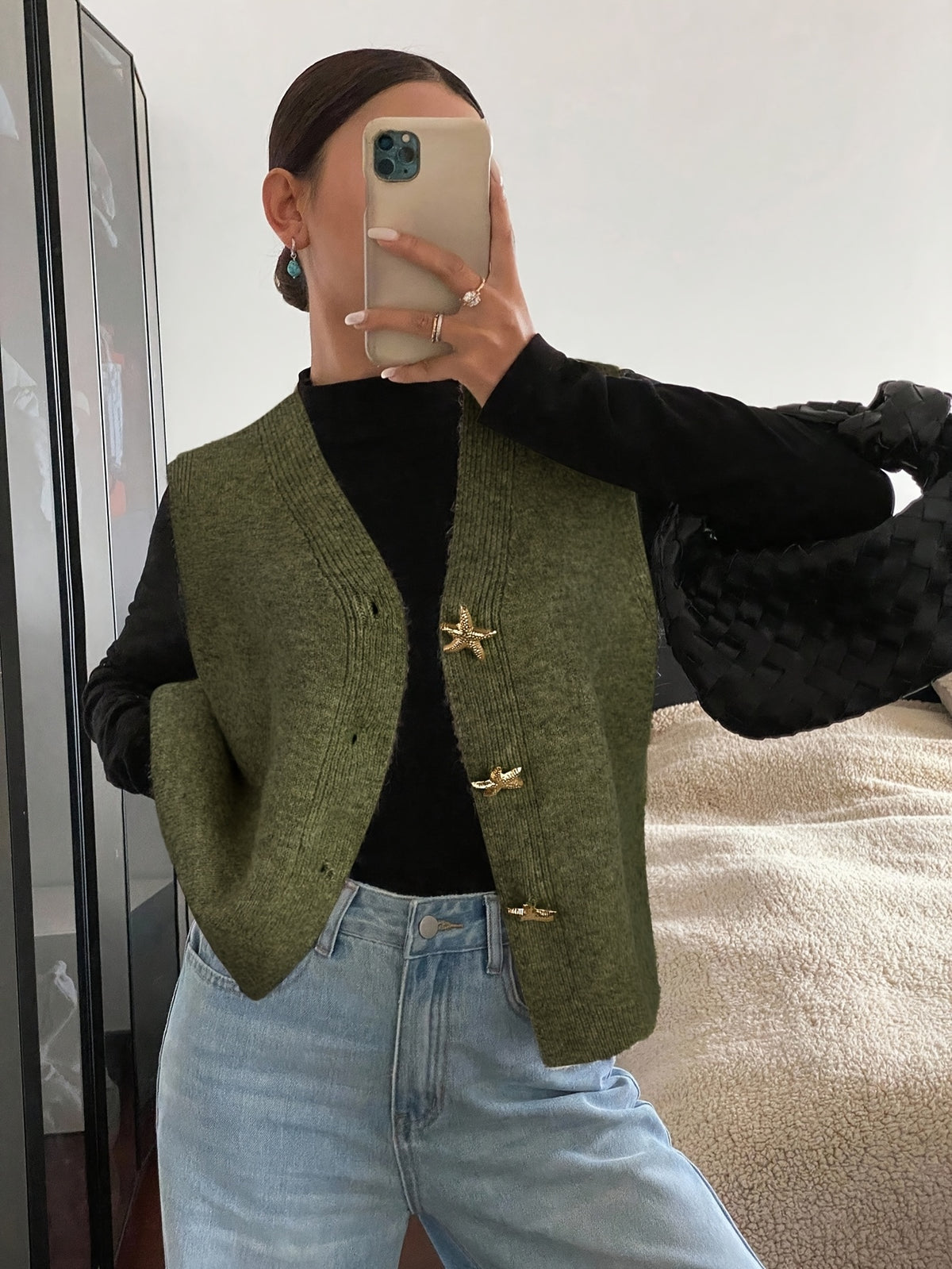 Starfish Button Sweater Vest