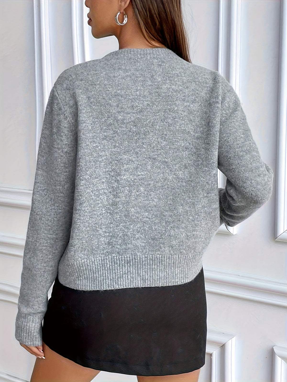 Classic Crew Neck Knit Sweater