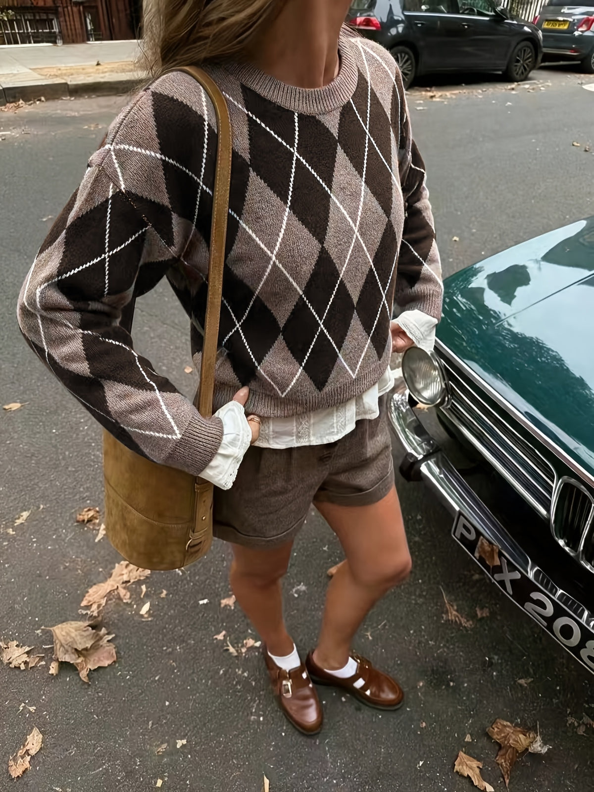 Argyle Crew Neck Sweater
