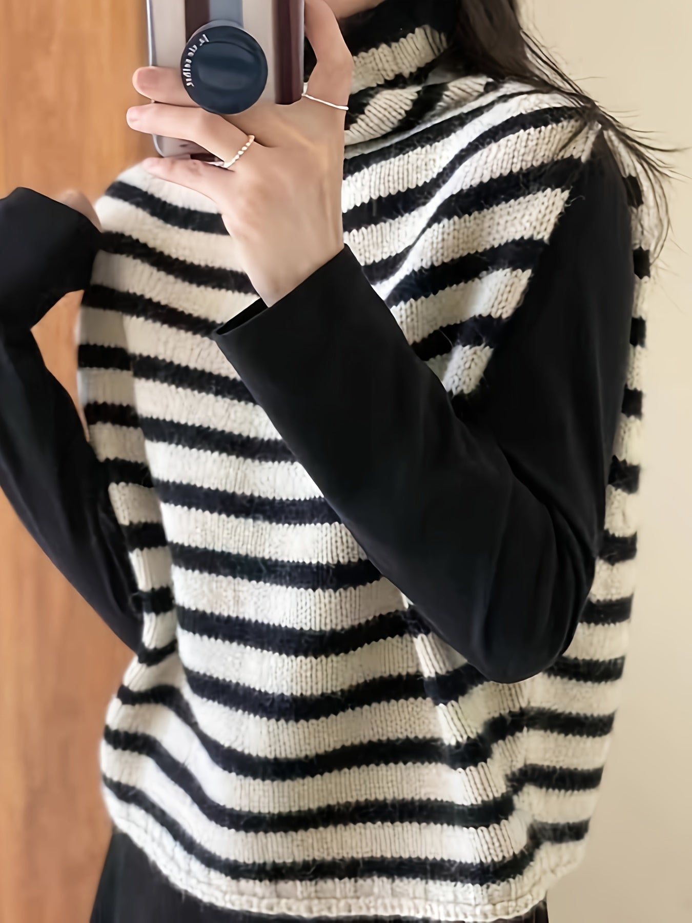 Striped Relaxed Knit Vest