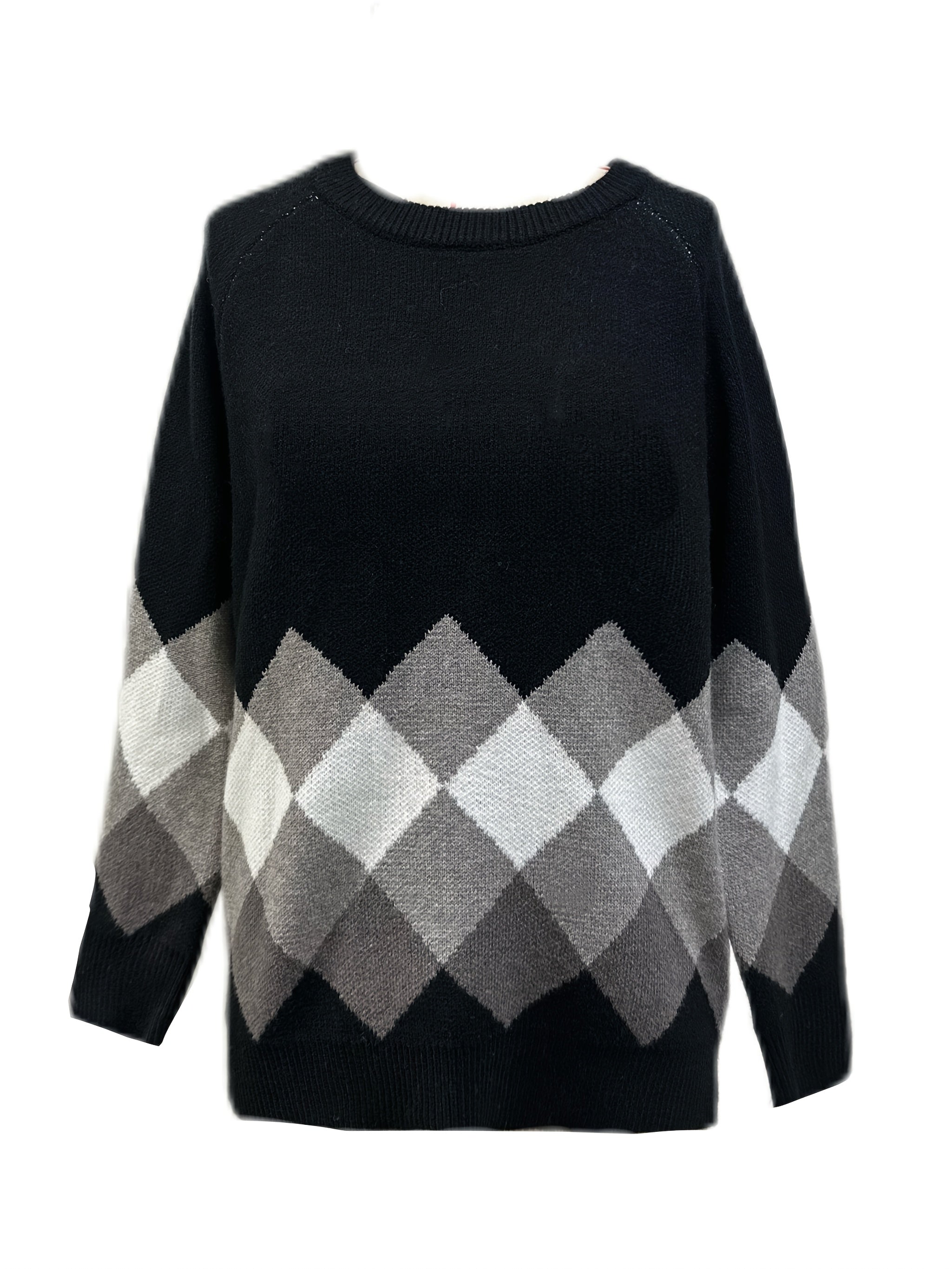 Argyle Color Block Sweater