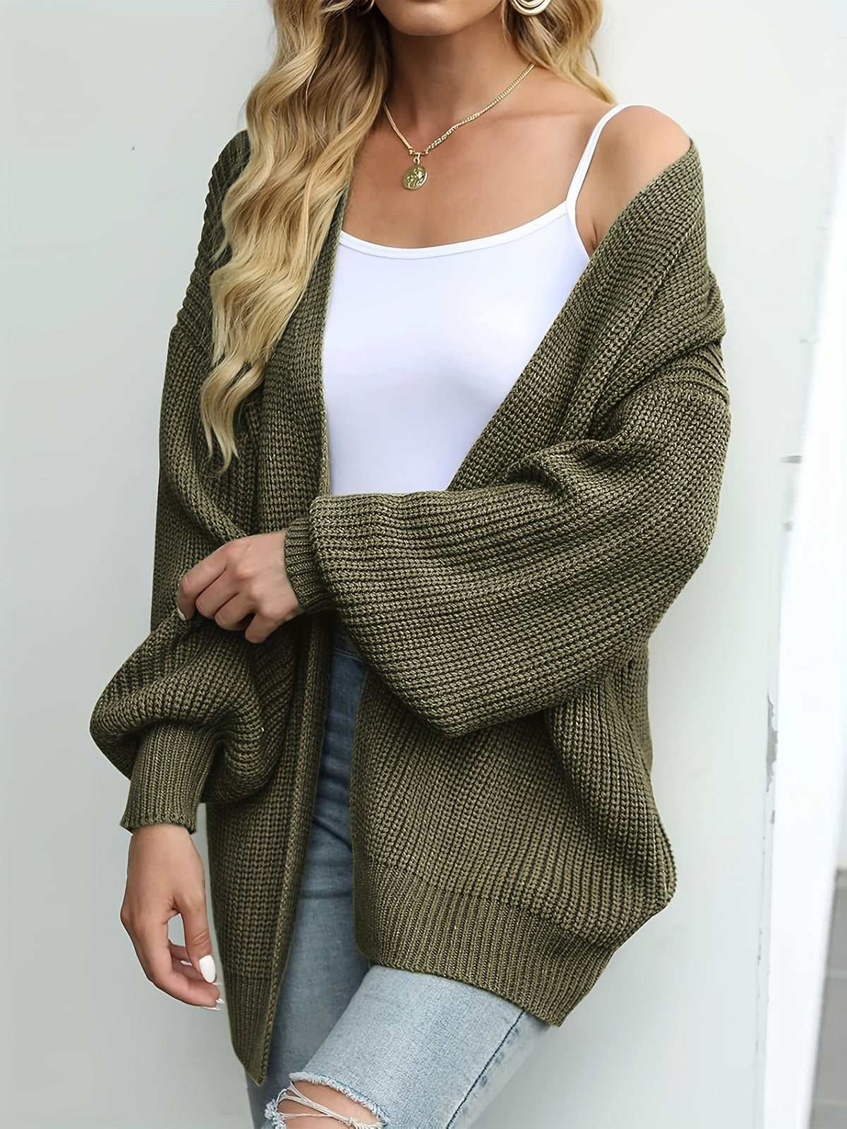 Chunky Knit Open Front Cardigan