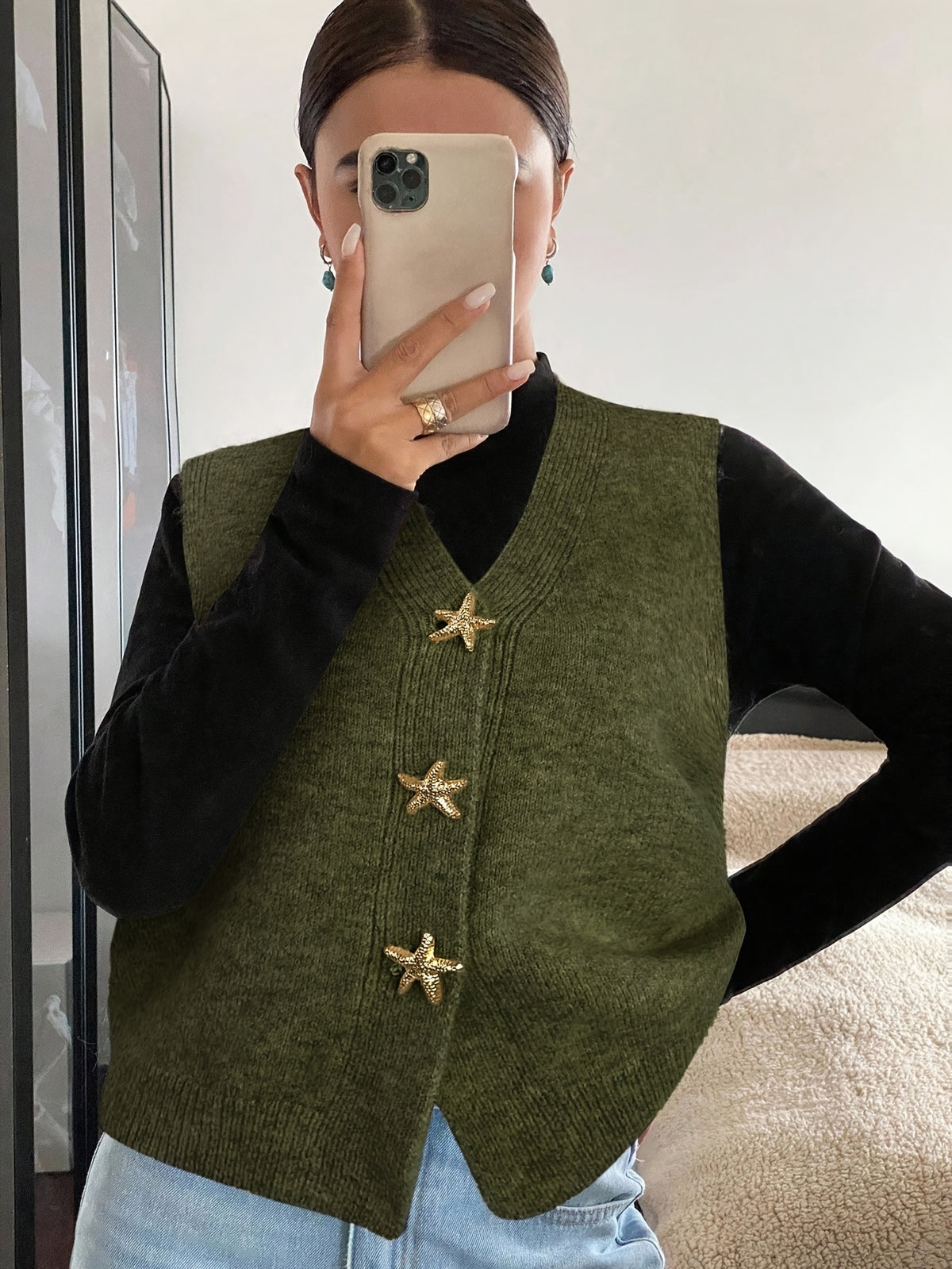 Starfish Button Sweater Vest
