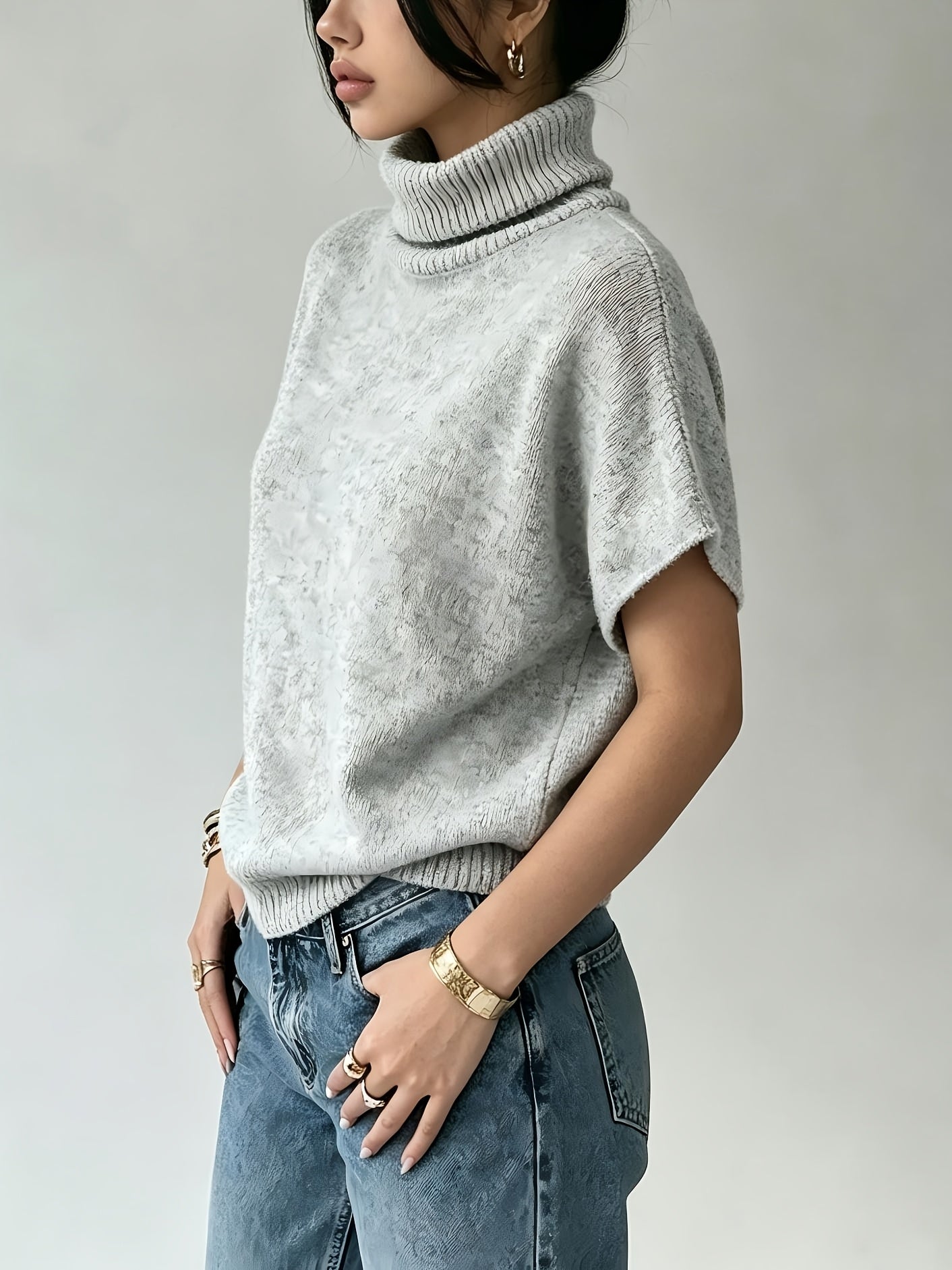 Drop Shoulder Relaxed Knit Vest