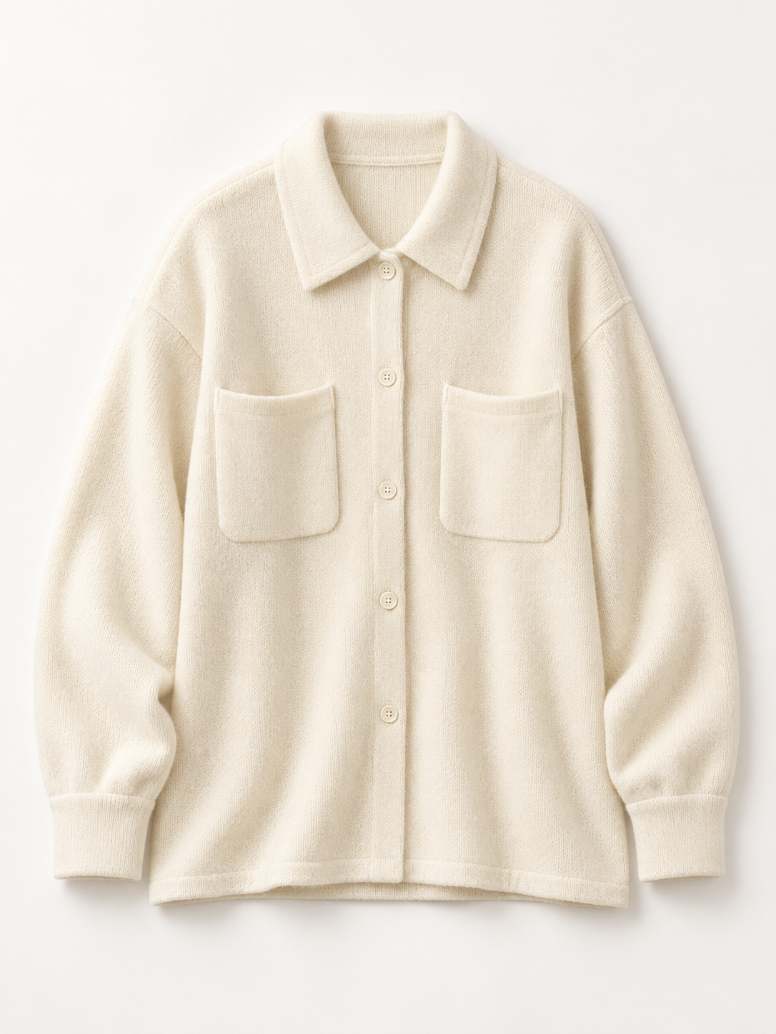 Two-Pocket Shirt in White — product front