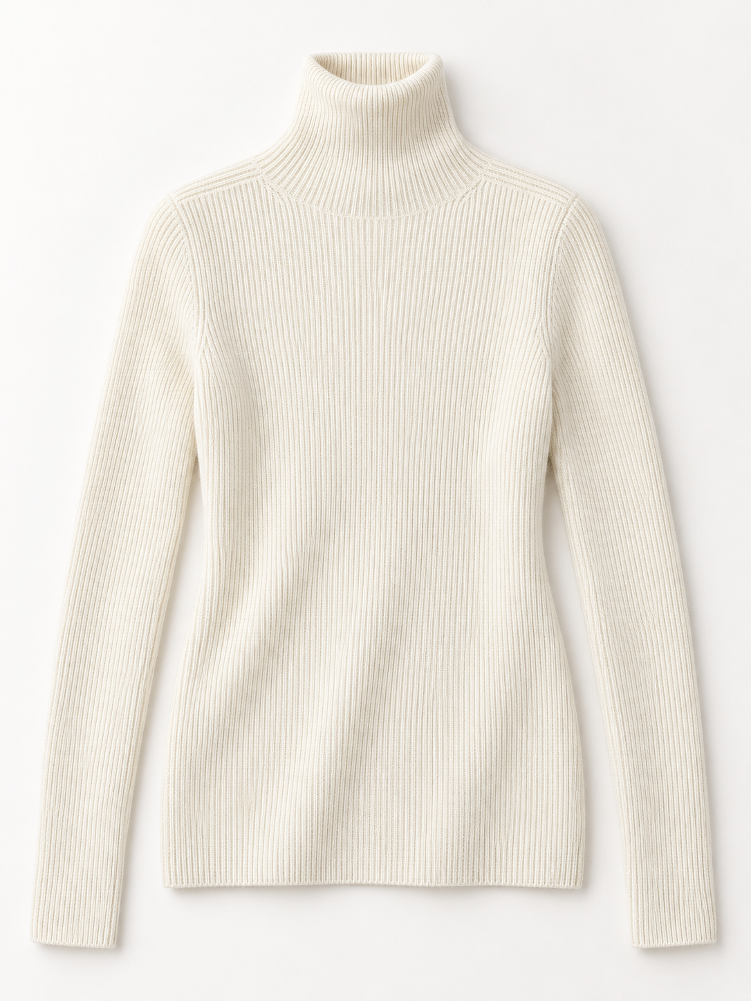 Fine-Rib Turtleneck Sweater — product front