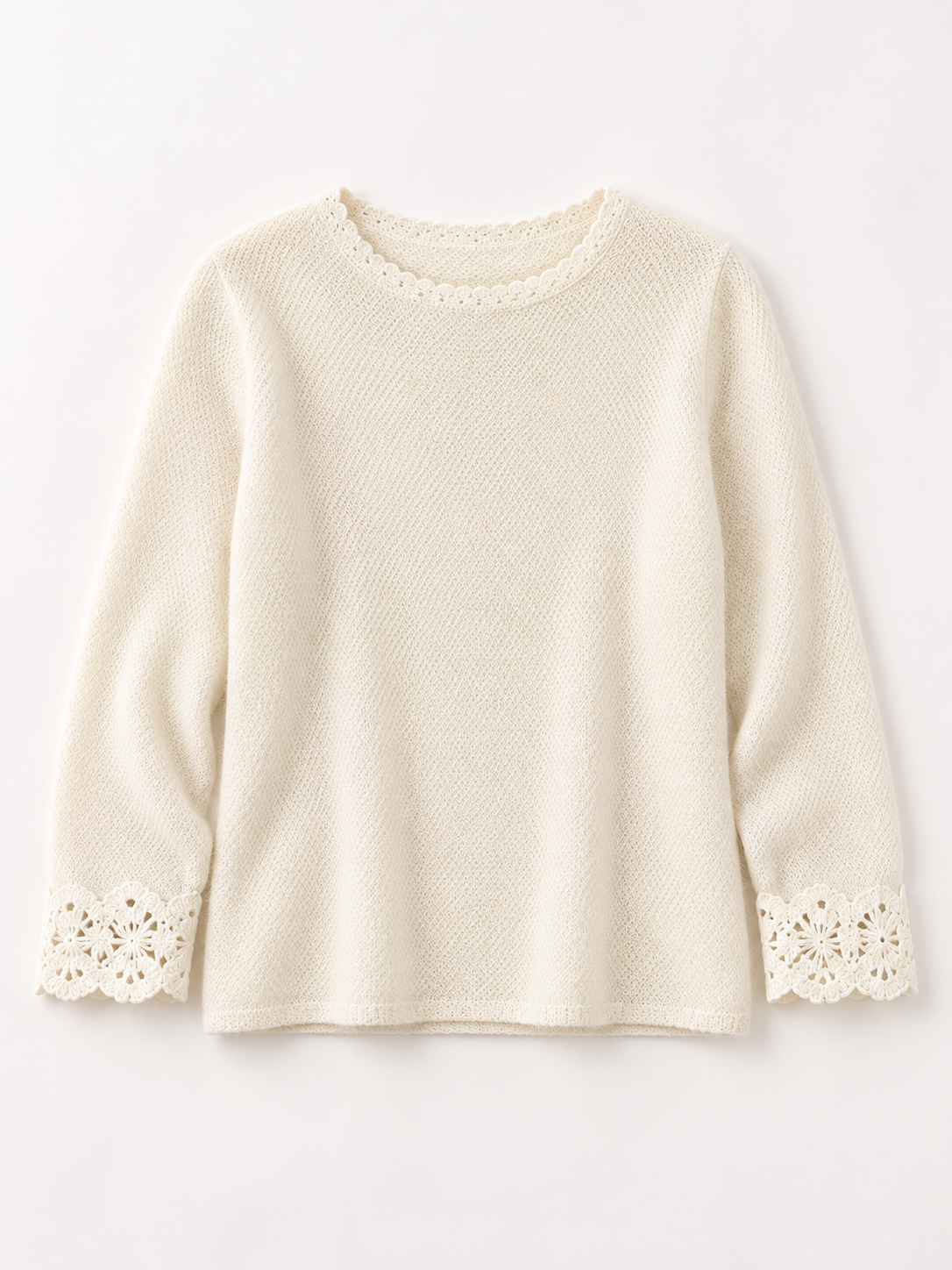 Decorative-Trim Knit Sweater — product front