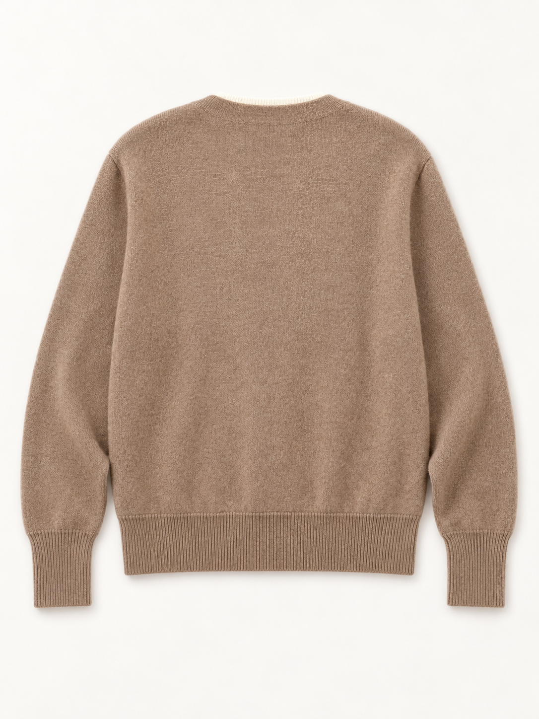 Cashmere Layered-Look Pullover — AI-rendered back view